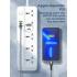 LDNIO SC5415 Popular Multi-Function Power Strip 5 Power Sockets +1PD 20W+1QC 18W+2 AUTO-ID Perfect Home/Office Charging Station - White